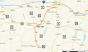 Map of New York State Route 12B