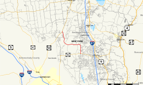 Map of New York State Route 146A