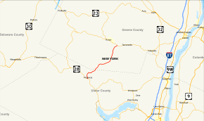 Map of New York State Route 214