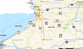 Map of New York State Route 240