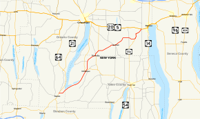 Map of New York State Route 245