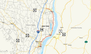 Map of New York State Route 385