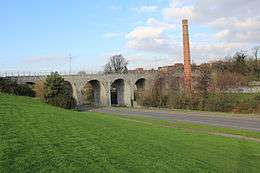 Nine Arches Bridge seen from downstream of the Dodder.