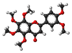 Ball-and-stick model of nobiletin