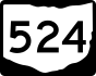 State Route 524 marker