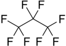 Structural formula of octafluoropropane