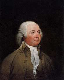 Official presidential portrait of John Adams (by John Trumbull, circa 1792).