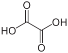 Structural formula of oxalic acid