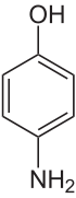 Skeletal formula of 4-aminophenol