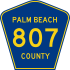 Palm Beach County Road 807 marker