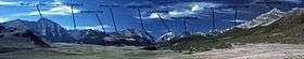 A photo of Mount Breitenbach and surrounding peaks in the Lost River Range.