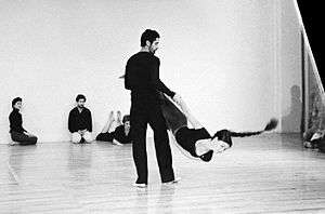 Steve Paxton and Nancy Stark Smith, in a Contact Improvisation performance (1980). Photograph (c) by Stephen Petegorsky