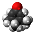 Space-filling model of the penguinone molecule