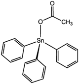 Skeletal formula of fentin acetate