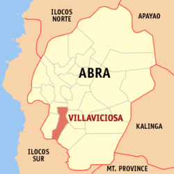 Map of Abra showing the location of Villaviciosa