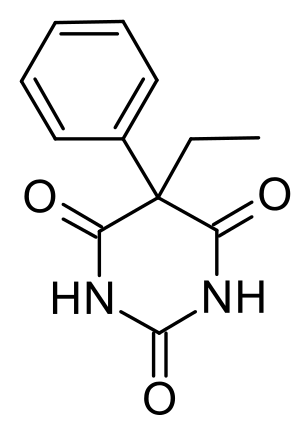 2D chemical structure of phenobarbital