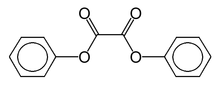 Skeletal formula of diphenyl oxalate