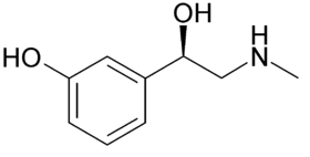 Skeletal formula of phenylephrine