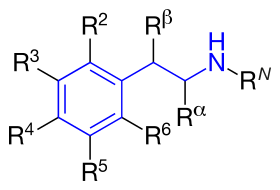 Phenethylamine structure diagram