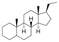 Skeletal formula of pregnane