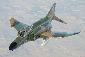 A U.S. Air Force F-4 flies with the 82d Aerial Targets Squadron over White Sands Missile Range on 18 November 2008.