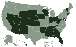 Map of states according to compliance with the REAL ID Act