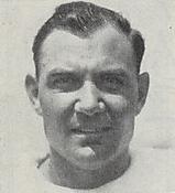 A headshot of Ray Terrell from a 1946 Cleveland Browns game program