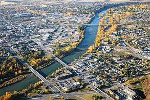 Aerial view of Red Deer