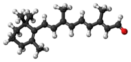 Ball-and-stick model of the retinal molecule