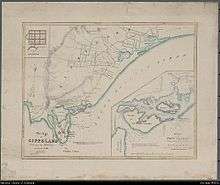 Map of Gippsland showing the stations occupied by the squatters