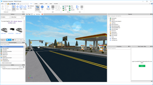 A car on a road in Roblox Studio 2013