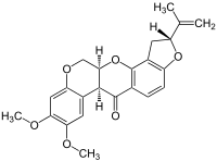 Skeletal formula of rotenone