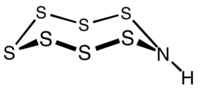 Skeletal formula of heptasulfur imide