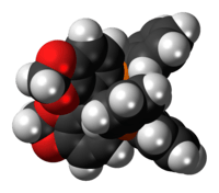 Space-filling model of the SEGPHOS molecule