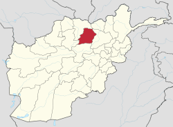 Map of Afghanistan with Samangan highlighted