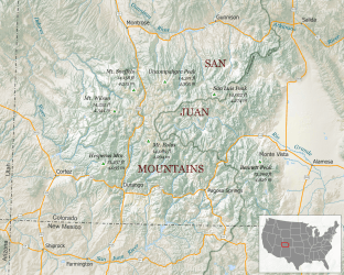 san jauns mountain map