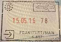 Entry stamp