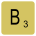 Scrabble tile for "B"