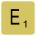 Scrabble tile for "E"