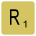 Scrabble tile for "R"