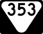 State Route 353 marker