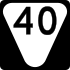 State Route 40 secondary marker