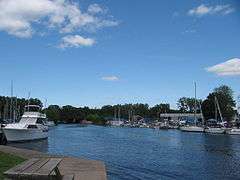 Seneca Lake State Park's marina.