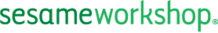 2000-present text logo of Sesame Workshop, with the words "Sesame" and "Workshop" in a lowercase sans-serif font, each word a different shade of green.