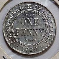 1930 Australian penny