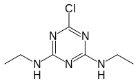 Skeletal formula of simazine