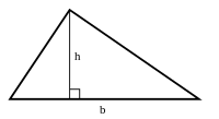 A simple triangle with height marked