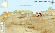 Map showing the breeding range of Sitta ledanti