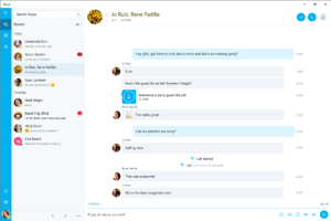 Screenshot of Skype