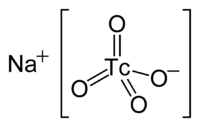 Structural formula of sodium pertechnetate